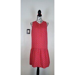 Beach Lunch Lounge Dress Women’s S Red Midi Viscose Boho Sleeveless Summer